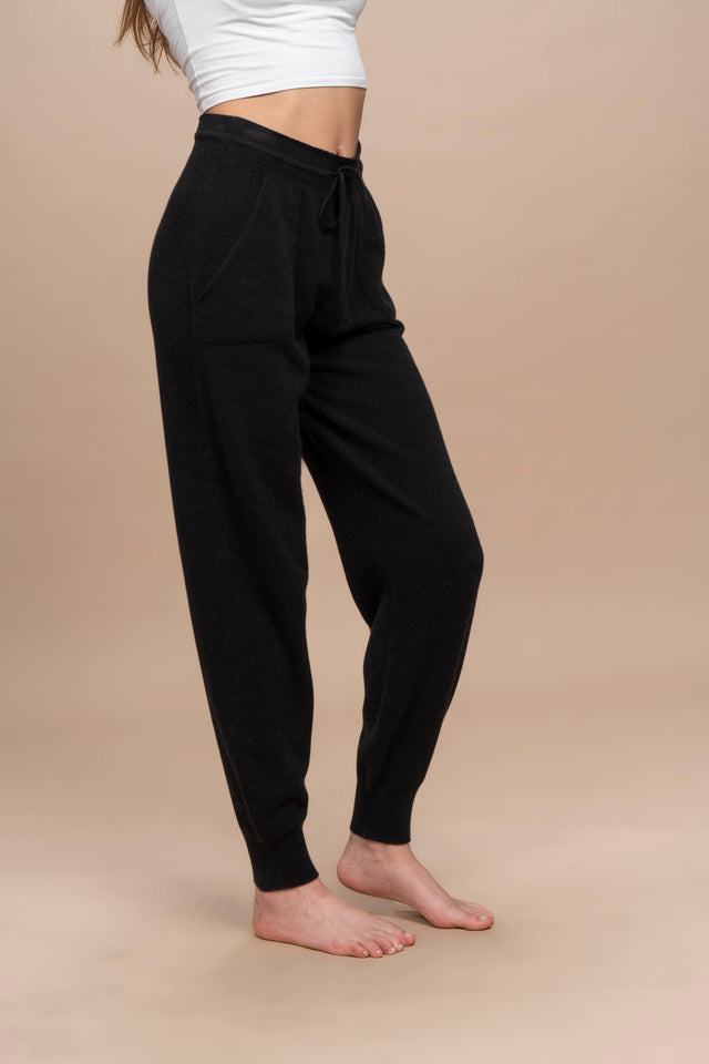 Tellaro - Pantalon sport 100% Cachemire avec revers