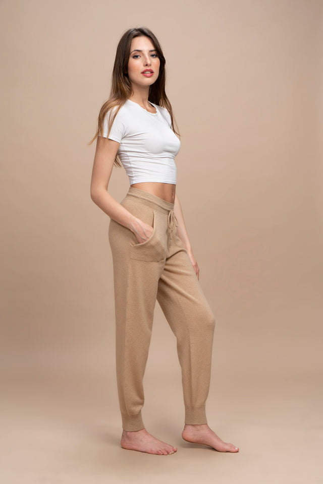 Tellaro - Pantalone con polsino 100% Cashmere