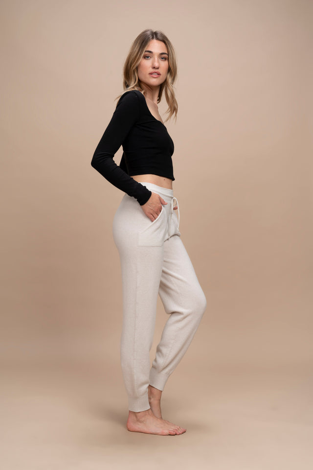 Tellaro - Pantalone con polsino 100% Cashmere